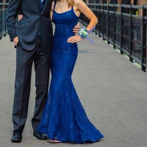 COPY - Beautiful Navy Blue Sherri Hill Prom dress! Size 0